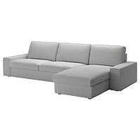 IKEA 宜家 KIVIK 奇维 四人沙发淡 灰色
