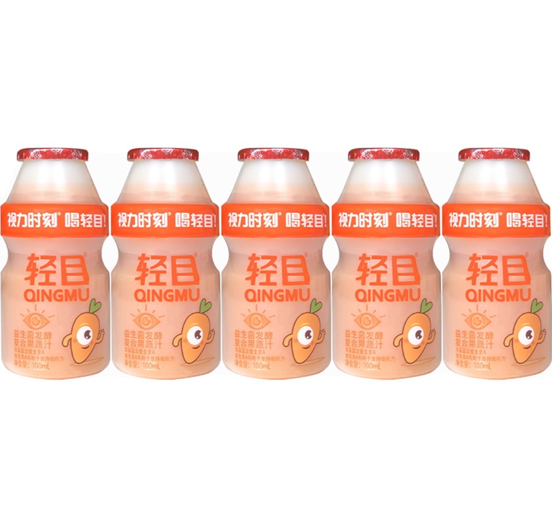 轻目 益生菌发酵果汁 100ml*5瓶