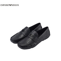 EMPORIO ARMANI阿玛尼EA奢侈品男装20秋冬男士皮鞋 X4B124-XM548 BLACK-K001黑色 9