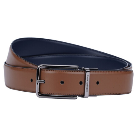 迈克·科尔斯（MICHAEL KORS） MK男士腰带 BELT系列牛皮革棕色拼藏蓝色腰带 36T8LBLY9L LUGG NAVY