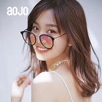 aojo太阳镜SA1829836多色圆框板材渐变片太阳眼镜时尚墨镜