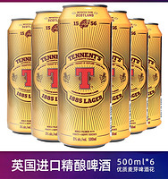 6罐装英国进口T替牌拉格精酿啤酒500ml