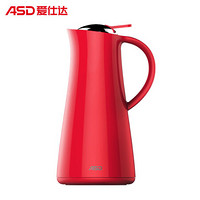 爱仕达（ASD）玻璃内胆保温壶1.2L真空保温瓶便携家用热水壶暖瓶 复古红RWB12P1Q-R