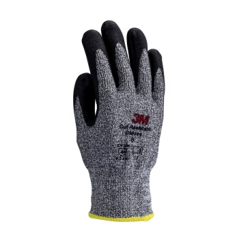 3M 防切割手套防滑透气园艺裁剪搬运丁腈凃掌防护机械耐磨劳保手套 五级防割型L3 L 灰色一副