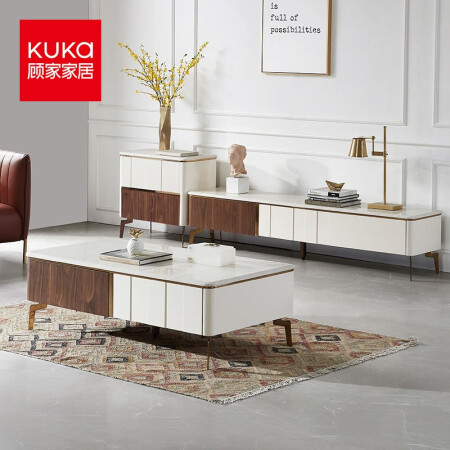顾家家居 KUKA   电视柜 北欧简约轻奢大理石面客厅家具 PTDK051 30天发货 电视柜 组装