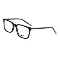 NIKE 耐克 中性款黑色镜框黑色镜腿全框光学眼镜架眼镜框 7254 006 56MM