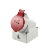 ZNG ip44工业插座明装 5芯16A定制5只装ZNG-0456