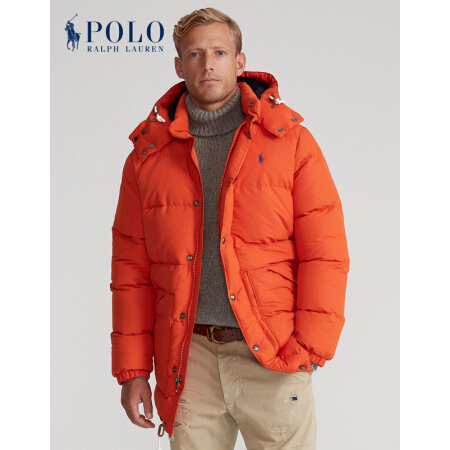 Ralph Lauren/拉夫劳伦男装 2020年秋季拒水羽绒外套12837 801-橙色 L