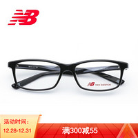 NEW BALANCE眼镜框男女板材方框眼镜可配近视眼镜镜架 NB06143 黑色 镜框+1.74非球面镜片(适用300-1500度)