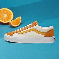 Vans范斯官方 脏橘橘子汽水拼色男鞋女鞋Style 36低帮潮板鞋（36、橙色/白色）