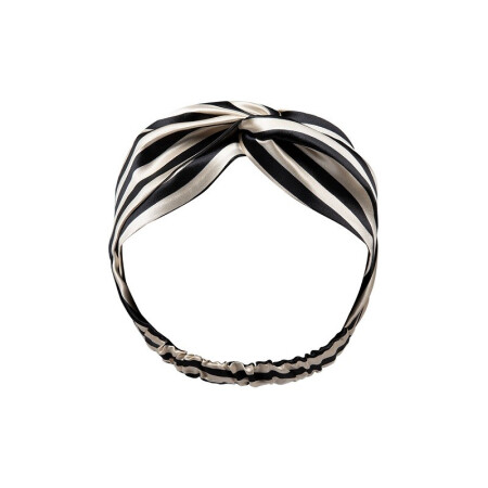 曼尼陀（MANITO）真丝发带 黑白条纹