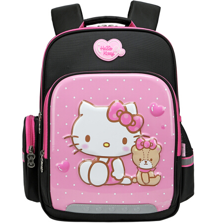 凯蒂猫 （hellokitty）KT书包女小学生书包 儿童书包学前班减负双肩背包休闲包 DB96265D黑粉