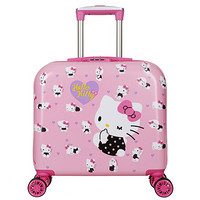 凯蒂猫（hellokitty）儿童拉杆箱女款小学生行李箱 时尚登机箱18英寸学生万向轮旅行箱 KT0013A粉色