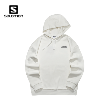 萨洛蒙（Salomon）男女款 户外运动舒适保暖连帽休闲穿搭卫衣 GRAPHIC HOODIE 白色 206018 L