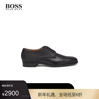 HUGO BOSS 雨果博斯鞋子男2020春夏经典款商务休闲正装皮鞋50390232 001-黑色 7