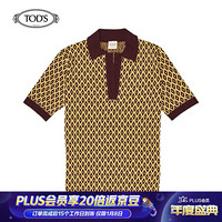 TOD'S 2020秋冬 女士Polo针织衫 礼盒礼品 黄色/棕色 XS