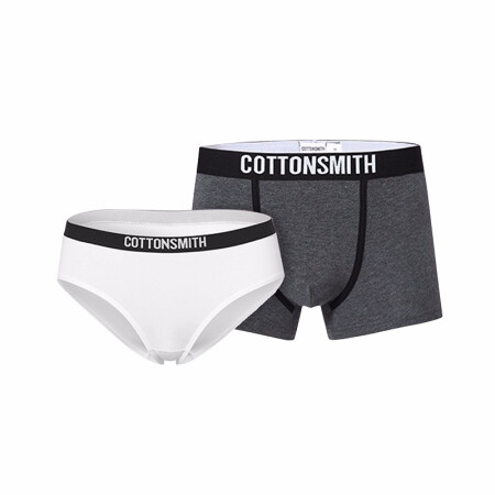 小米有品 棉花史密斯（COTTONSMITH）棉质基础舒适透气纯色设计男女内裤 3条装 男款 S