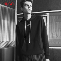 HUGO BOSS雨果博斯卫衣男2020春夏David Bowie系列主题印花连帽卫衣 001-黑色 S