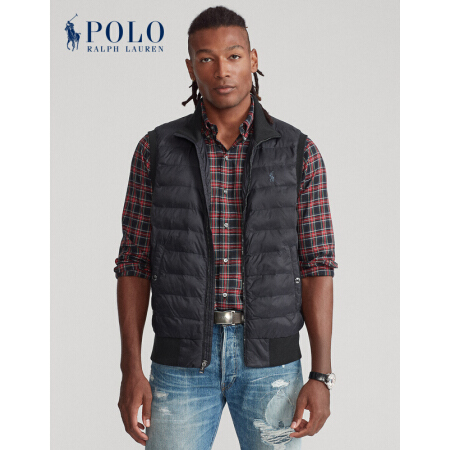 Ralph Lauren/拉夫劳伦男装 2020年秋季绗缝马甲12818 001-黑色 XXL