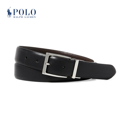 Ralph Lauren/拉夫劳伦男配 经典款双面两用皮革腰带50764 B18-黑色 34