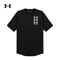 安德玛官方uatechtriple男子运动训练短袖t恤underarmour1361504黑色