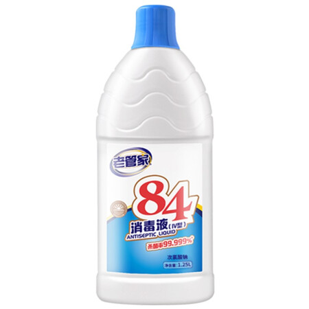 佳佰 老管家联名84消毒液白色衣物漂白除菌剂消毒水杀菌剂1.25L