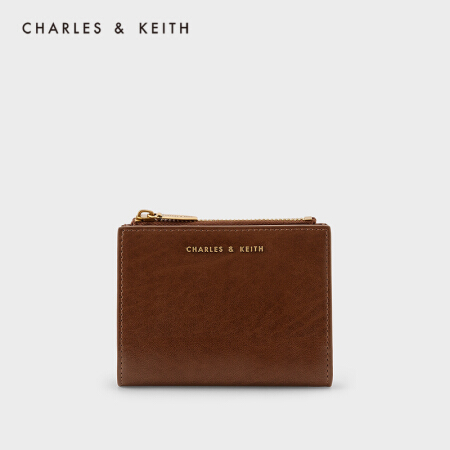 CHARLES & KEITH CHARLES&KEITH质感纯色包女包多卡位短CK6-10680907 Chocolate XXS