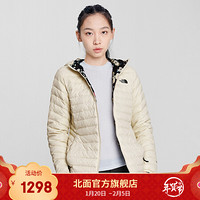 TheNorthFace北面羽绒服女户外保暖防泼水上新|4NFC 11P/米色 XL