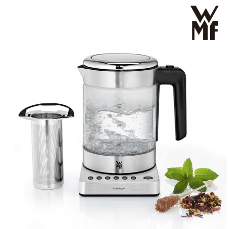 WMF 福腾宝 德国福腾宝不锈钢 玻璃可调温电茶壶 保温茶壶 电热水壶 茶壶