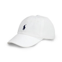 Ralph Lauren/拉夫劳伦男童 经典款棉质卡其棒球帽 30082 E86-白色 8-20岁