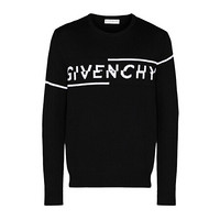 纪梵希 GIVENCHY FW20秋冬 男士SPLIT针织衫 BM90B44Y5D 004 黑色 XL