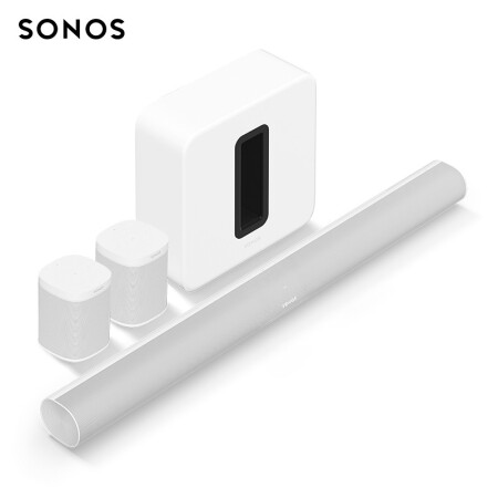 SONOS Arc+SUB+One×2 家庭影院 环绕音箱5.1声道 家庭影院 电视音箱套装 后环绕标准版（白色）