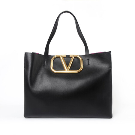 华伦天奴 VALENTINO  女士 黑色V LOGO手提肩背包 UW2B0H10UTY 0NO