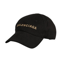 巴黎世家 BALENCIAGA 女士 BALENCIAGA 徽标棒球帽遮阳帽   590758 310B2 1079 黑色