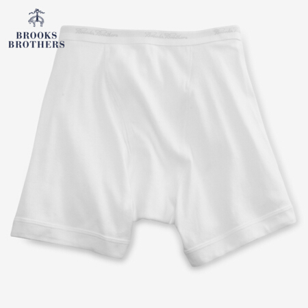 Brooks Brothers/布克兄弟男士Supima棉简约四角裤内裤 1001-白色 L