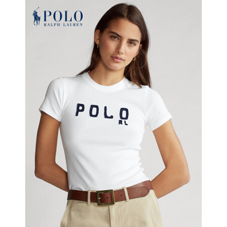 Ralph Lauren/拉夫劳伦女装 2020年冬季徽标补片棉质T恤21916 100-白色 XS