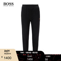 HUGO BOSS 雨果博斯女士2021早春款徽标印花运动裤 001-黑色 M