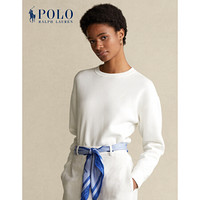 Ralph Lauren/拉夫劳伦女装 2021年春季带镶边起绒布运动衫21981 100-白色 XXS
