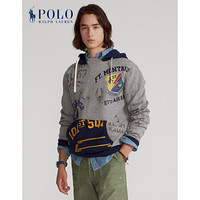 Ralph Lauren/拉夫劳伦男装 2020年冬季起绒布图案连帽衫12992 020-灰色 S