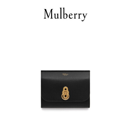 Mulberry/玛珀利 Amberley系列 牛皮 中号钱包 RL5229 黑色A100