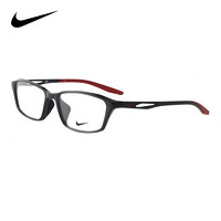 NIKE 耐克 中性款黑色镜框红色镜腿方形框全框光学眼镜架眼镜框 NIKE 7262AF-006