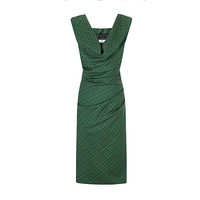 薇薇安·威斯特伍德 Vivienne Westwood 女士羊毛裙装绿色格纹连衣裙 11010165-11569-CTM201-40