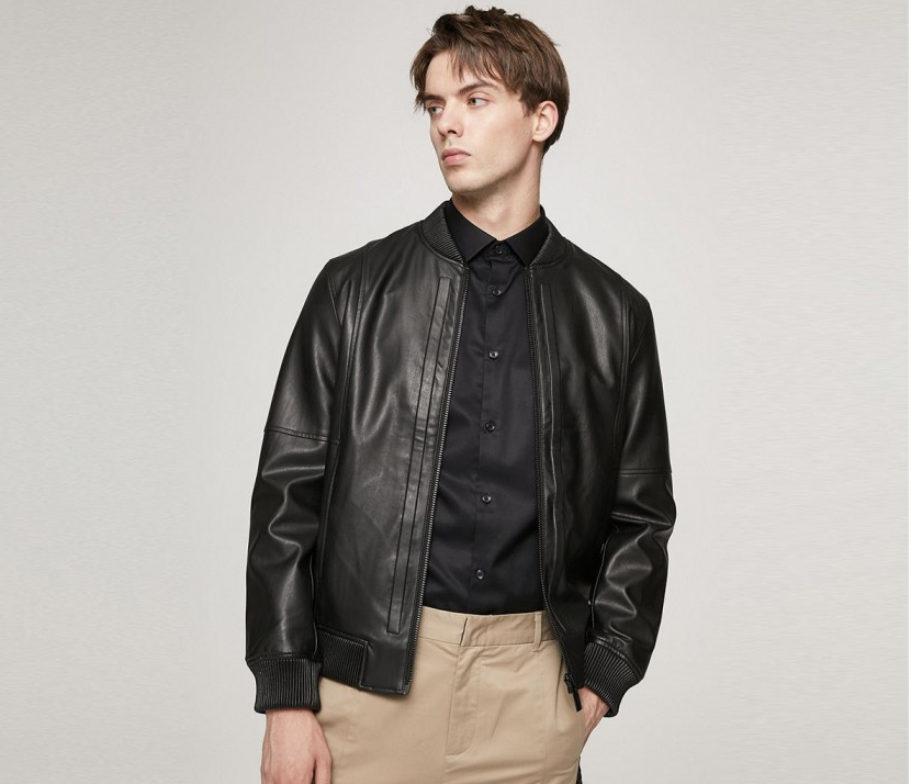 SELECTED 思莱德 4203P3004 男士PU夹克