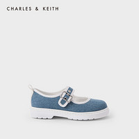 CHARLES＆KEITH2021春季新品CK9-70900026儿童绊带休闲帆布鞋单鞋 Blue蓝色 31