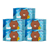 舒洁 Kleenex LINE FRIENDS 湿厕纸40片*5包 可冲水 擦除99.9%细菌清洁湿纸巾湿巾