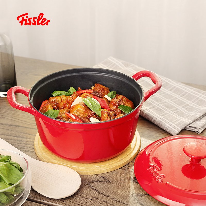 Fissler 菲仕乐 德国菲仕乐厨房食色迷你珐琅锅白色红色铸铁锅10CM汤锅炖锅甜品煲