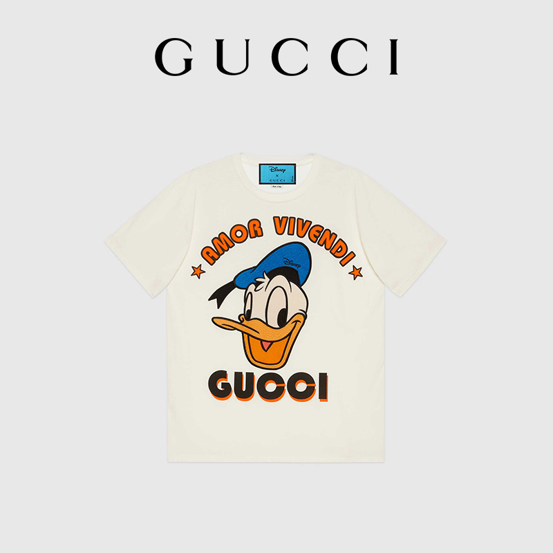 GUCCI古驰Disney x Gucci唐老鸭印花T恤