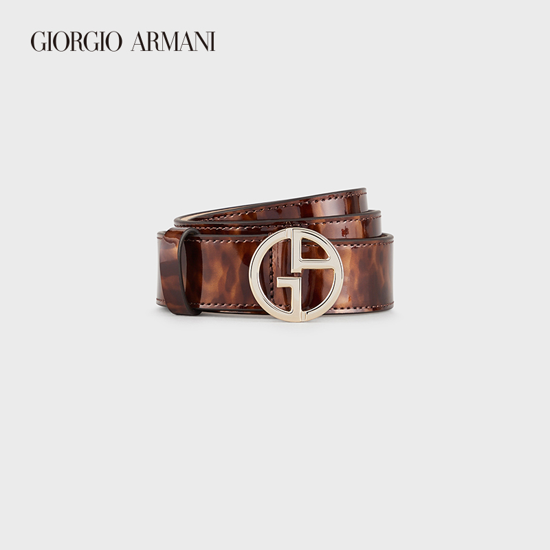 乔治·阿玛尼 GIORGIO ARMANI/阿玛尼女士商场同款玳瑁图案皮革腰带