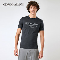 GIORGIO ARMANI/阿玛尼男士经典复刻系列棉质圆领短袖 T恤