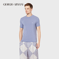 GIORGIO ARMANI/阿玛尼秋冬男士经典复刻系列纯色圆领短袖T 恤